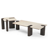 Couchtisch Maeve Braun Marmor 128 cm