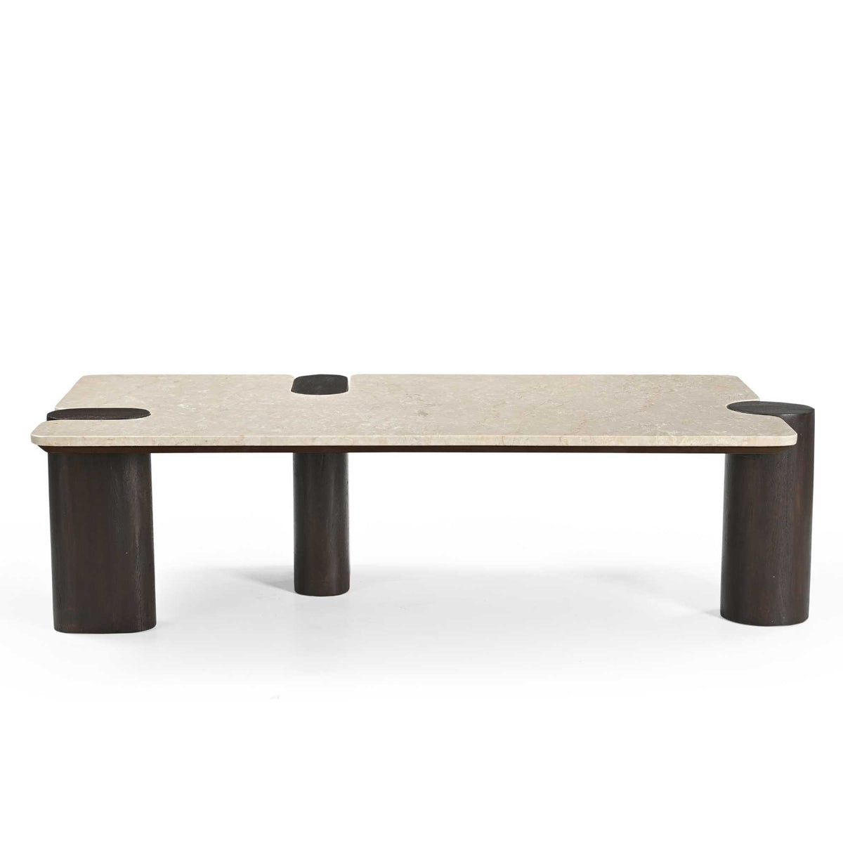 Couchtisch Maeve Braun Marmor 128 cm