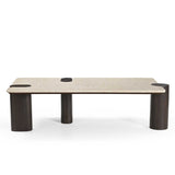 Couchtisch Maeve Braun Marmor 128 cm