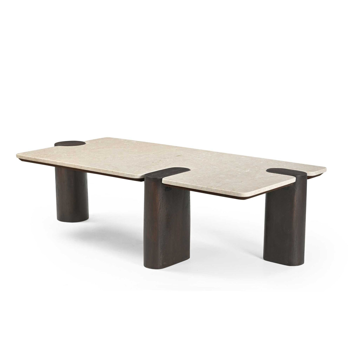 Couchtisch Maeve Braun Marmor 128 cm