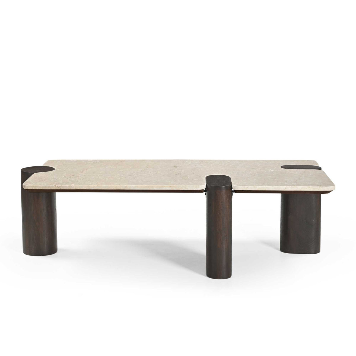 Couchtisch Maeve Braun Marmor 128 cm