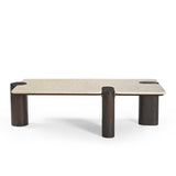Couchtisch Maeve Braun Marmor 128 cm