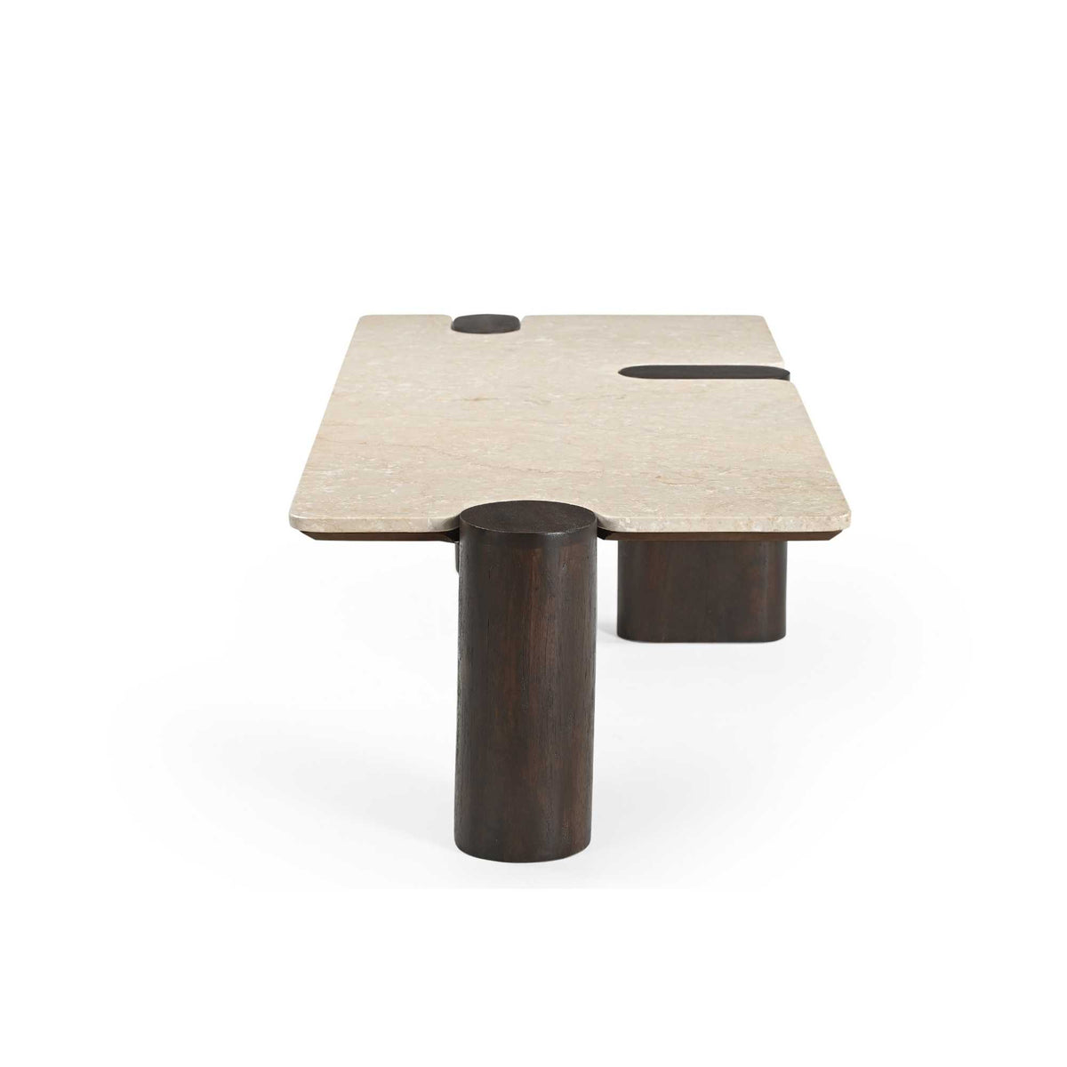 Couchtisch Maeve Braun Marmor 128 cm