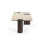 Couchtisch Maeve Braun Marmor 128 cm