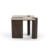 Beistelltisch Maeve Braun Marmor 57 cm