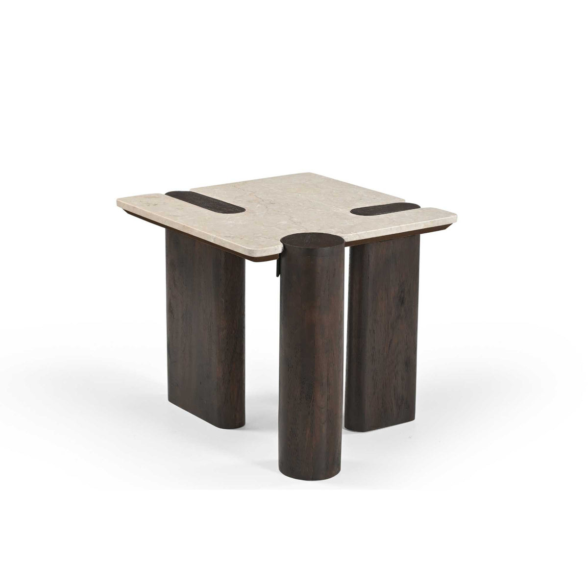 Beistelltisch Maeve Braun Marmor 57 cm