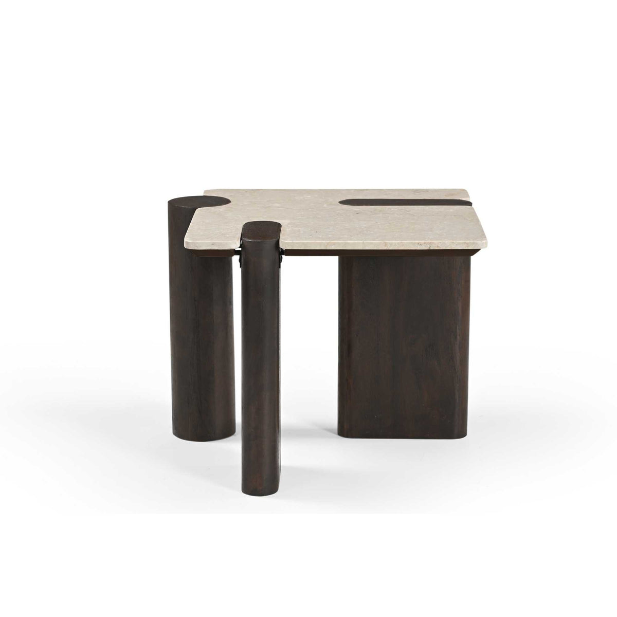 Beistelltisch Maeve Braun Marmor 57 cm