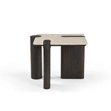 Beistelltisch Maeve Braun Marmor 57 cm