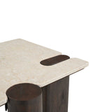 Beistelltisch Maeve Braun Marmor 57 cm
