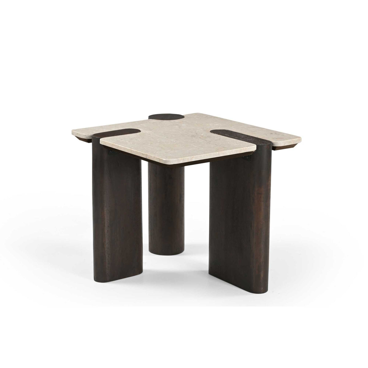 Beistelltisch Maeve Braun Marmor 57 cm