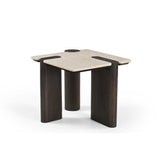 Beistelltisch Maeve Braun Marmor 57 cm