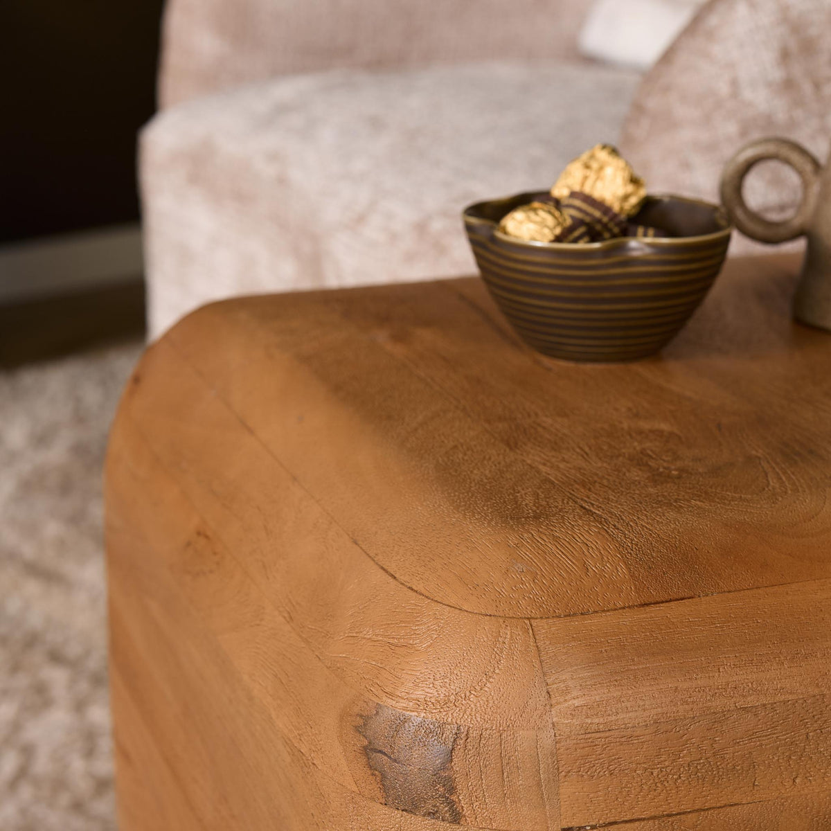 Beistelltisch Fedde Natur Mangoholz 45 cm