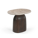 Beistelltisch Noel Braun Marmor 60 cm