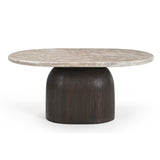 Couchtisch Noel Braun Marmor 90 cm