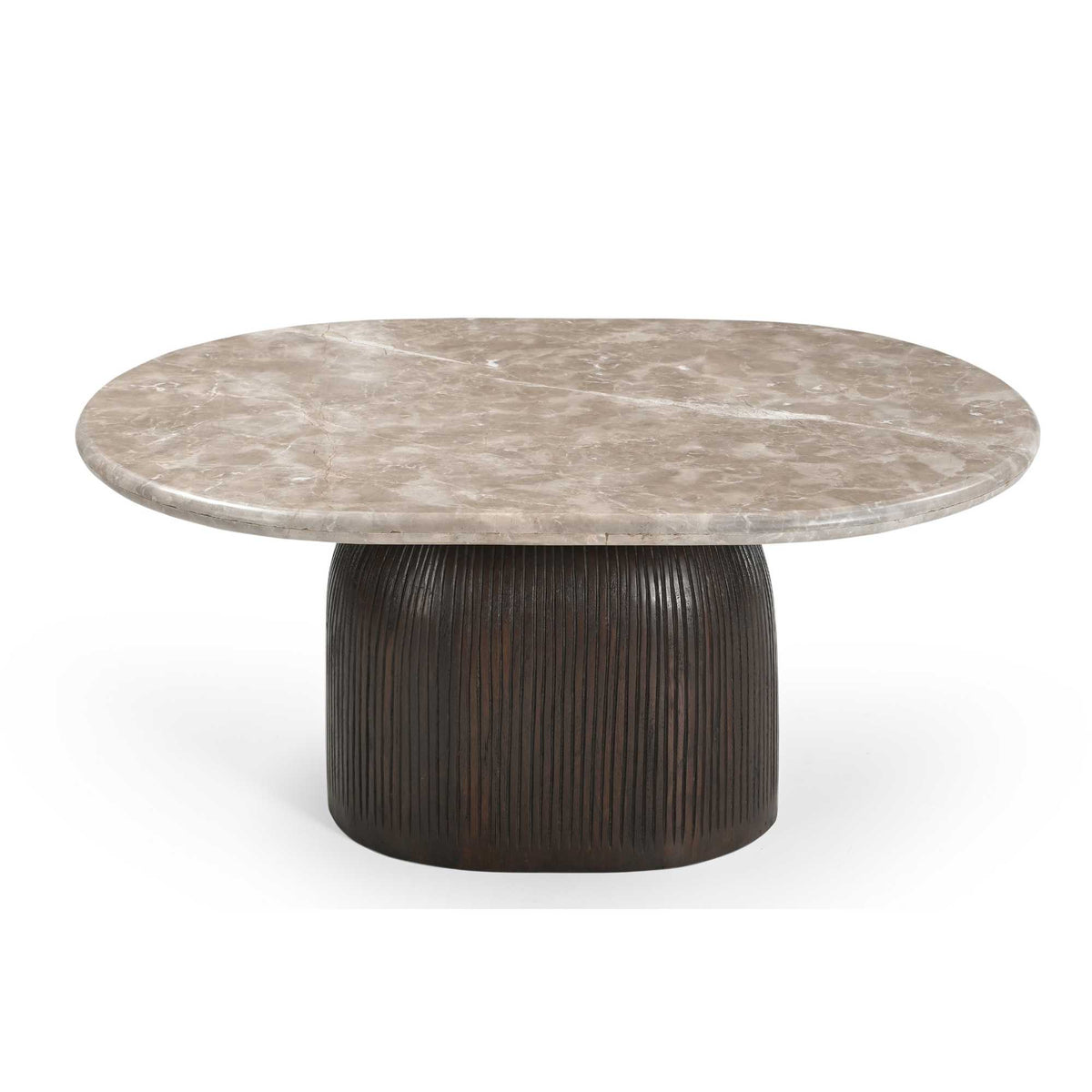 Couchtisch Noel Braun Marmor 90 cm