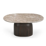 Couchtisch Noel Braun Marmor 90 cm