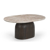 Couchtisch Noel Braun Marmor 90 cm