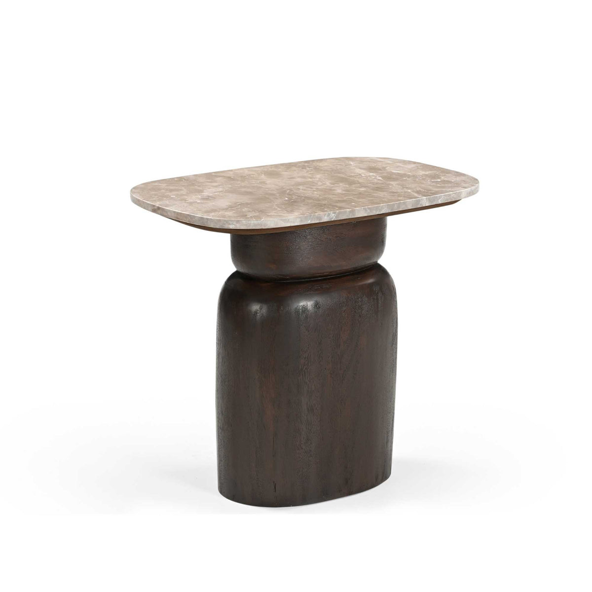 Beistelltisch Silva Braun Marmor 56 cm