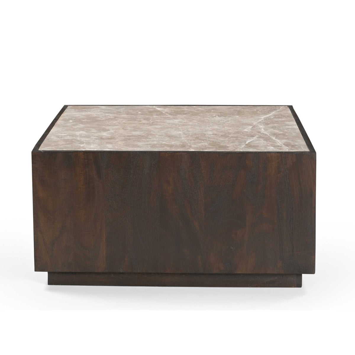 Couchtisch Moos Braun Marmor 80 cm