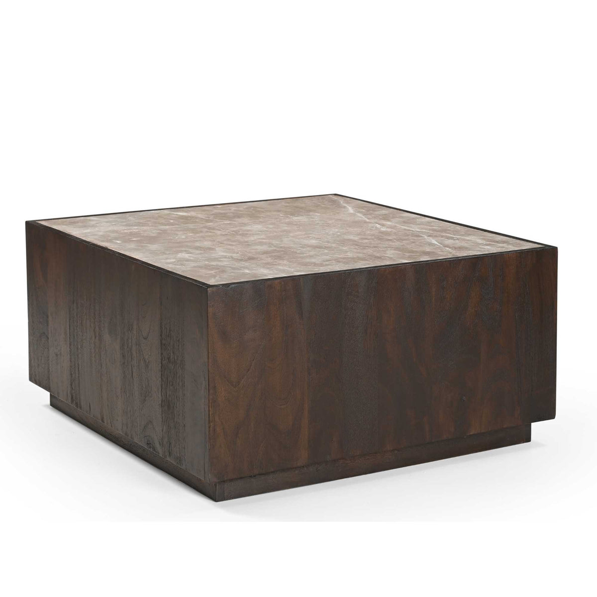 Couchtisch Moos Braun Marmor 80 cm