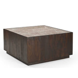 Couchtisch Moos Braun Marmor 80 cm