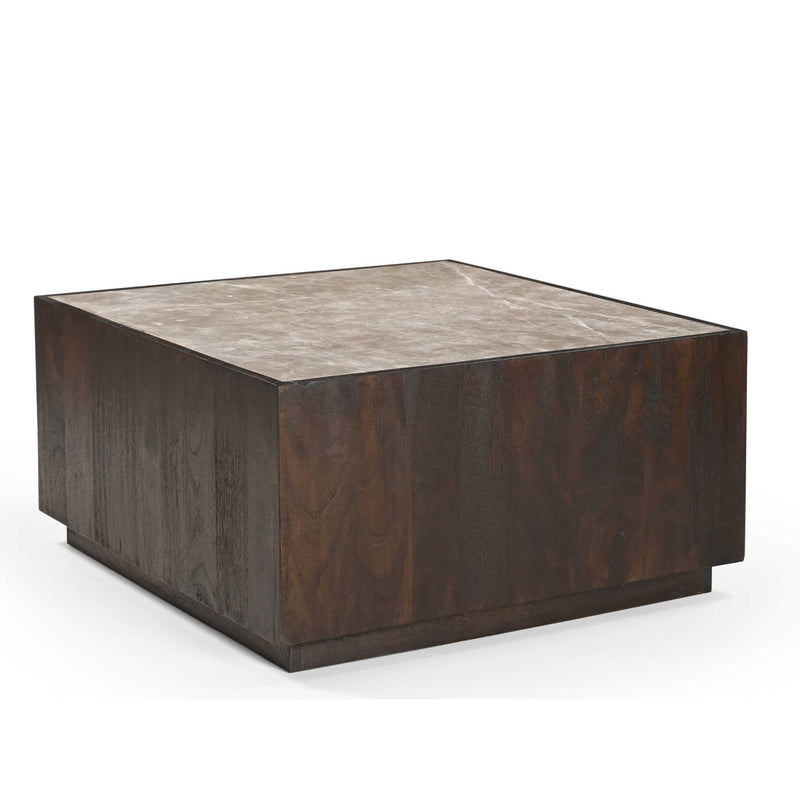 Couchtisch Moos Braun Marmor 80 cm