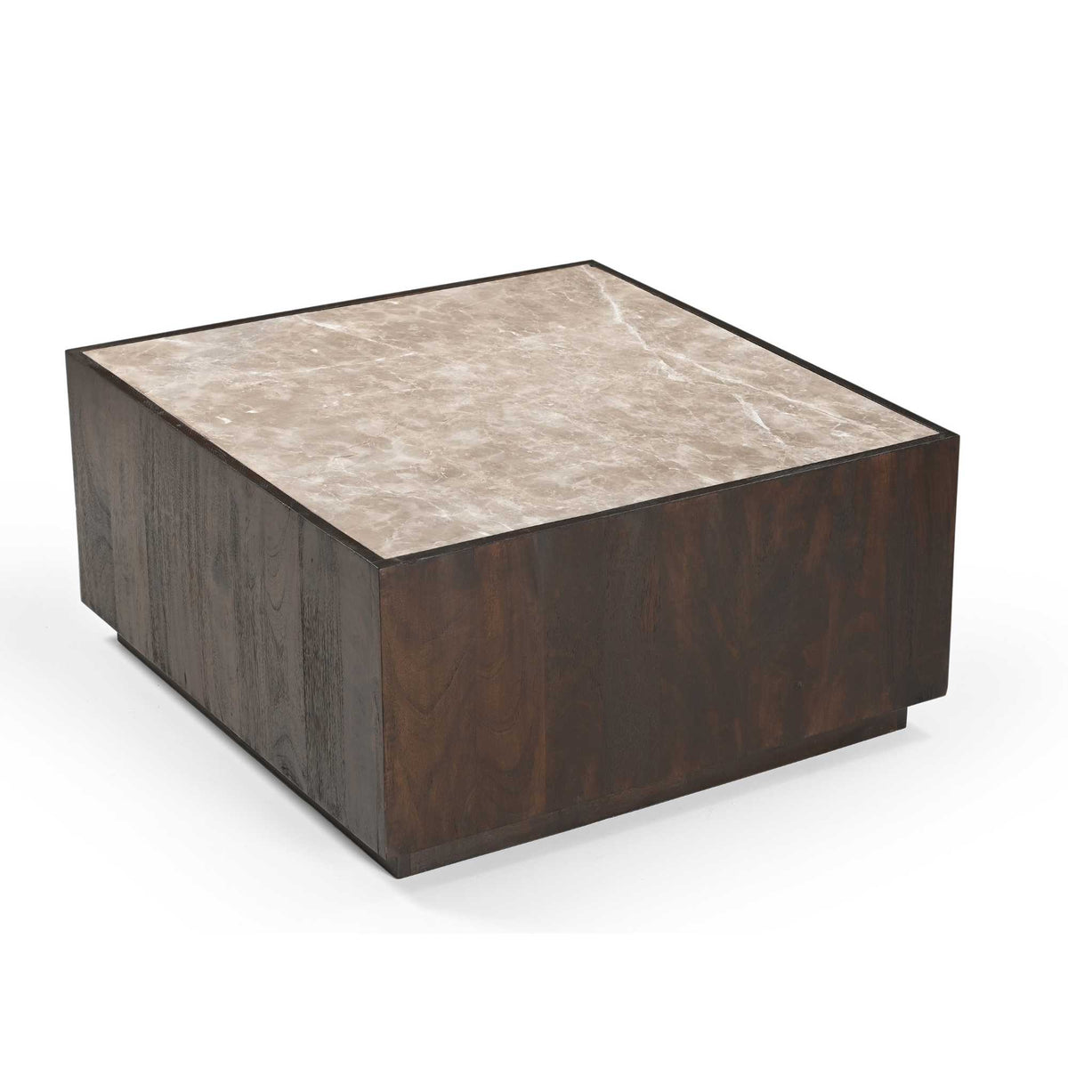 Couchtisch Moos Braun Marmor 80 cm