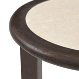 Beistelltisch Vinn Braun Travertin 45 cm