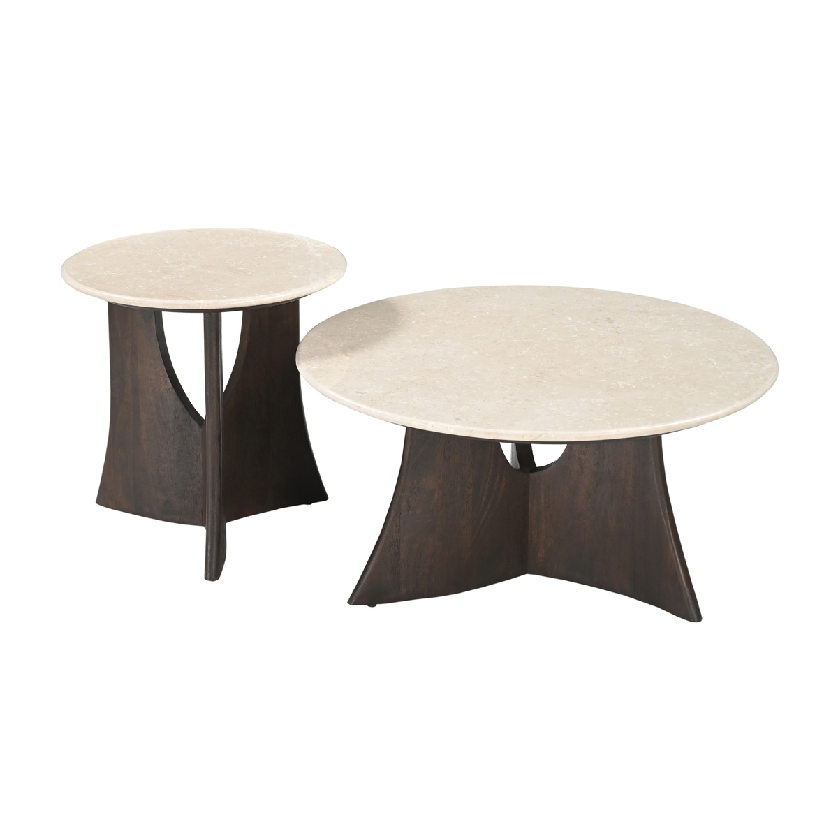 Couchtisch Milo Botticino Marmor 80 cm