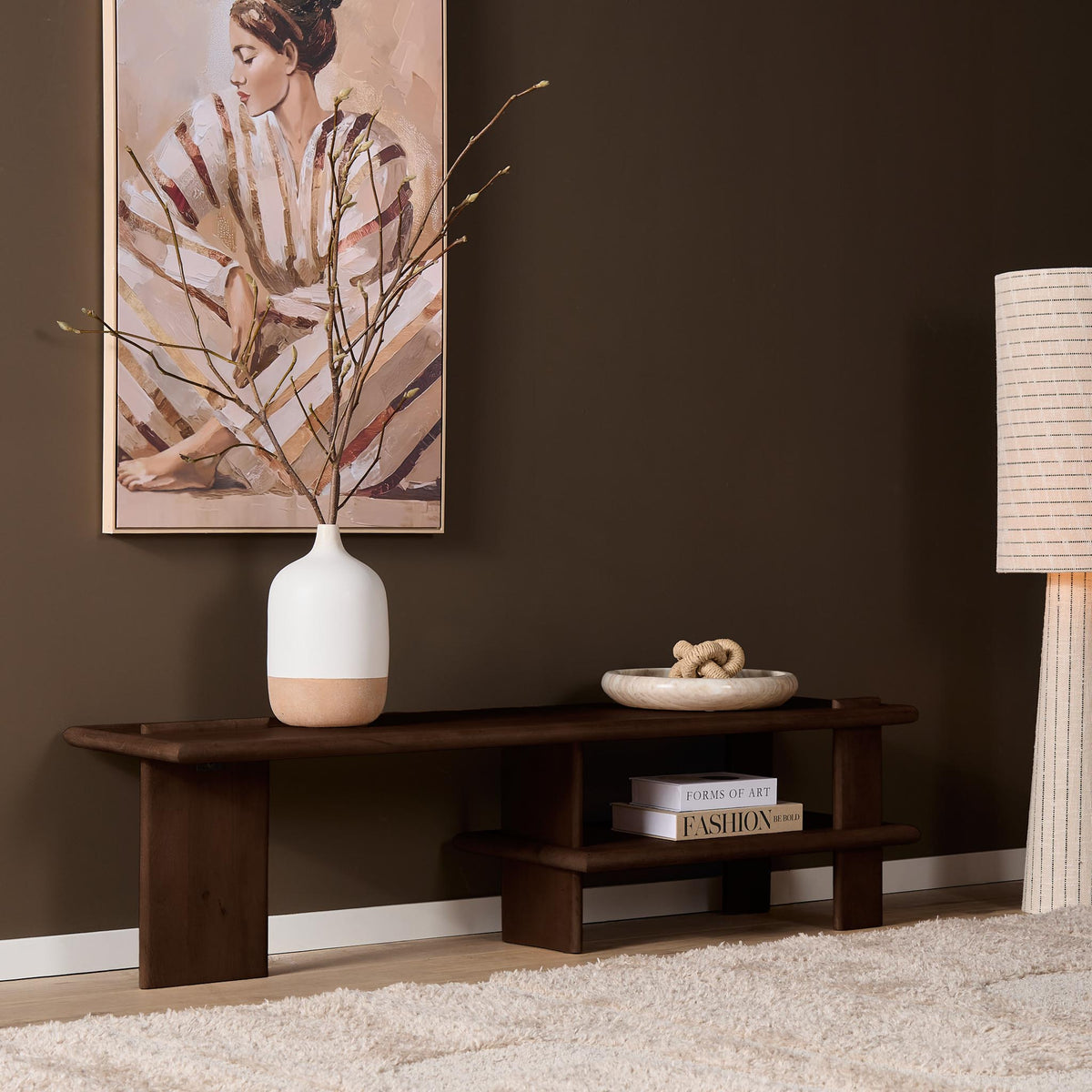TV-Lowboard Lina Mangoholz Braun 160 cm