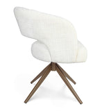 Drehstuhl Demi mit Armlehne Off-White Gestell Bronze