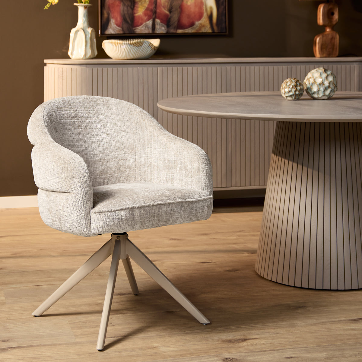 Sitz für Esszimmerstuhl Bella Off-White