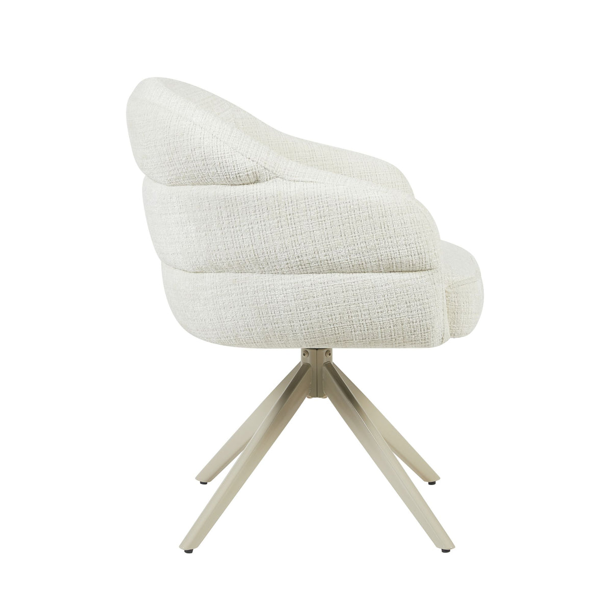 Drehstuhl Bella Off-White Gestell Sand