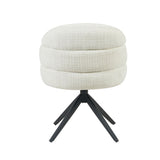 Drehstuhl Bella Off-White Gestell Schwarz