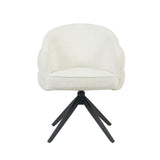 Drehstuhl Bella Off-White Gestell Schwarz