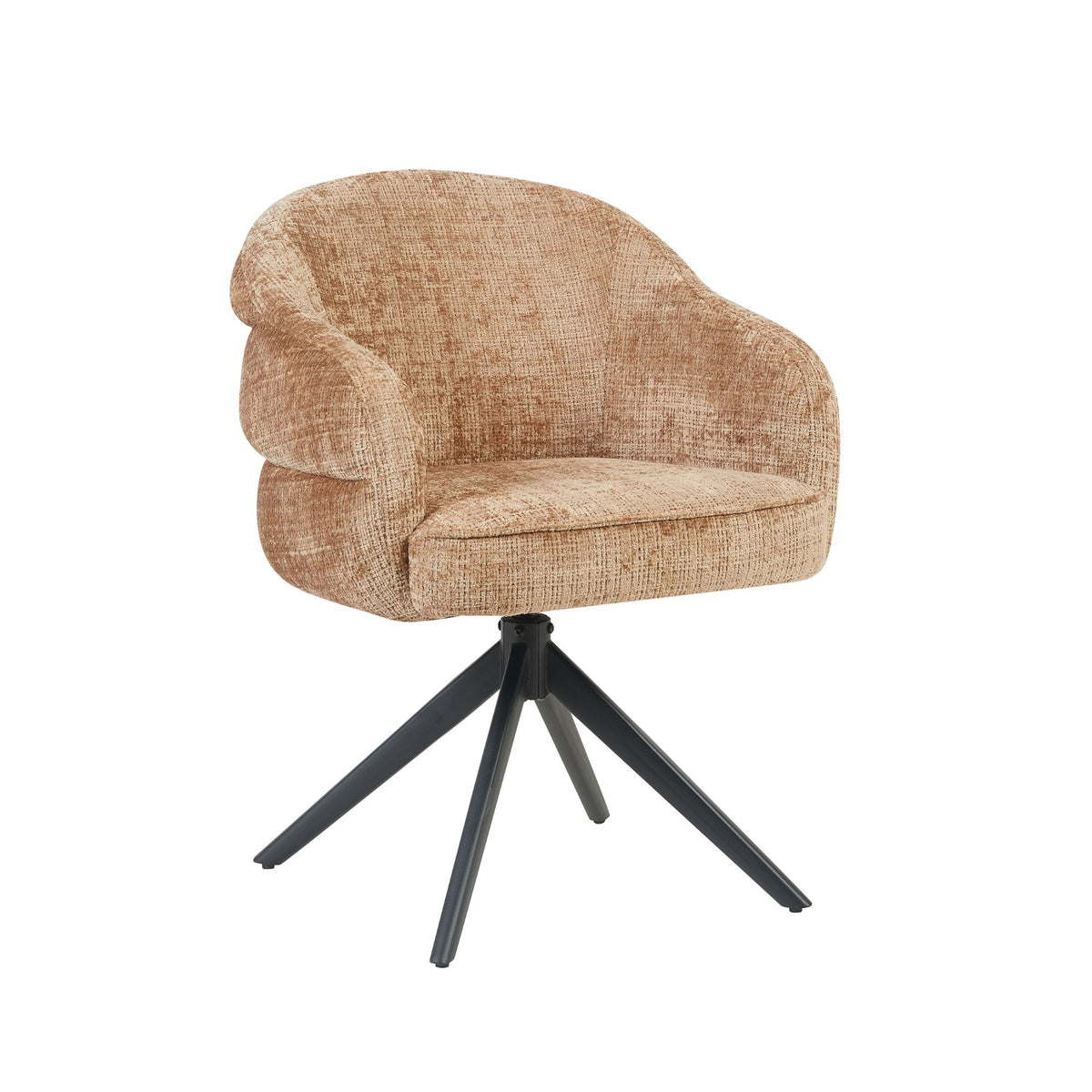 Drehstuhl Bella Cinnamon Gestell Schwarz