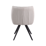 180 Grad Armlehnen Stuhl Lucas Stoff in 2 Farben Grau Creme