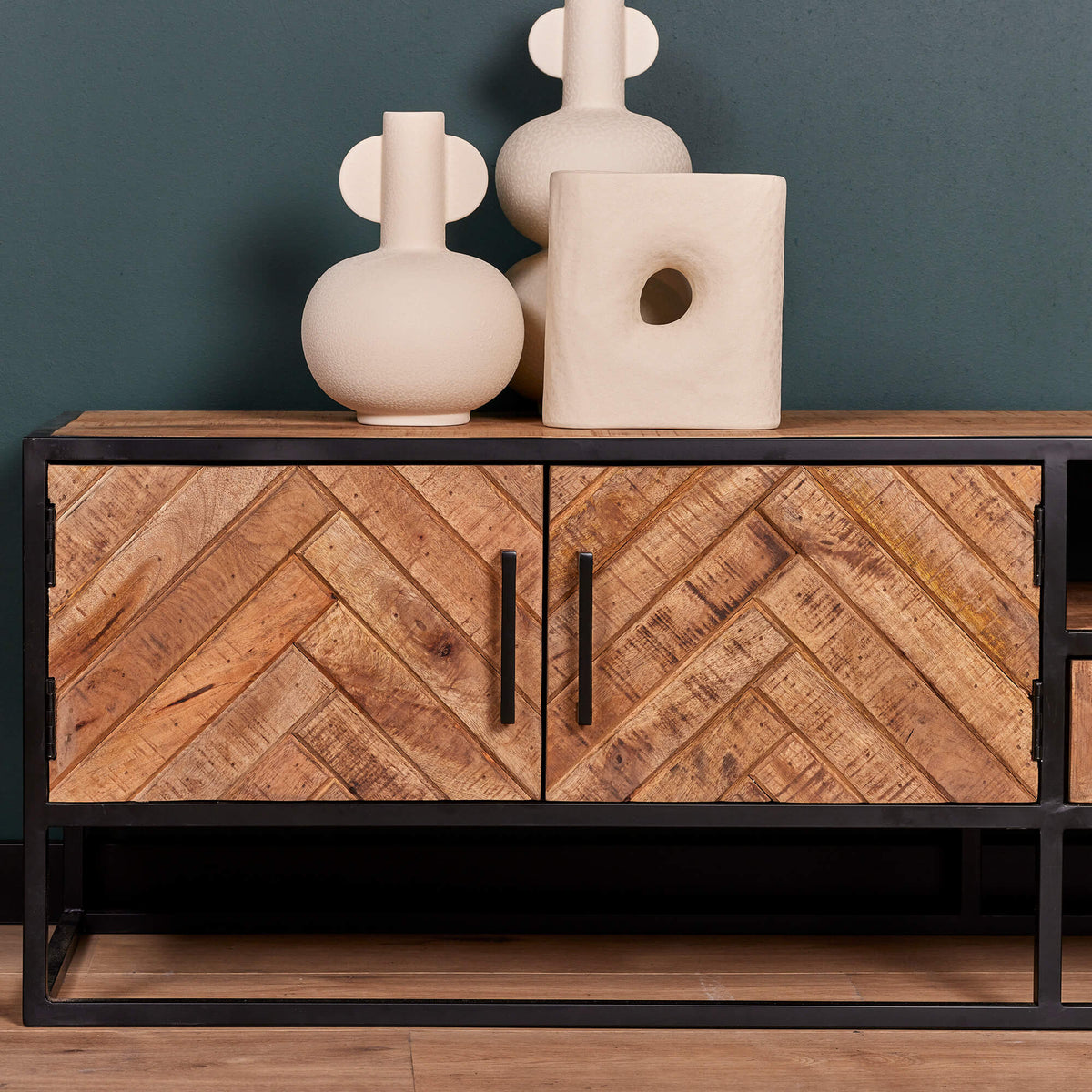 TV-Lowboard Arlington Natur Mangoholz 240 cm