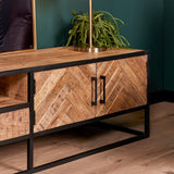 TV-Lowboard Arlington Natur Mangoholz 240 cm
