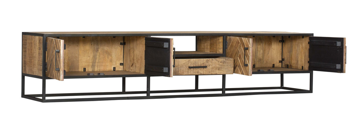 TV-Lowboard Arlington Natur Mangoholz 240 cm