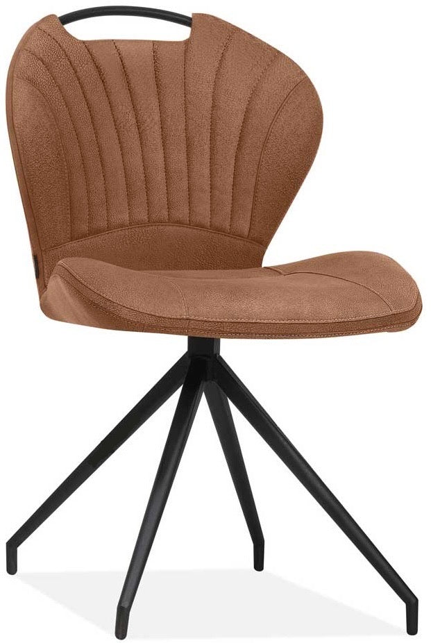 Stuhl Ralf in 3 Farben Cognac-Braun grün anthrazit Mikrofaser