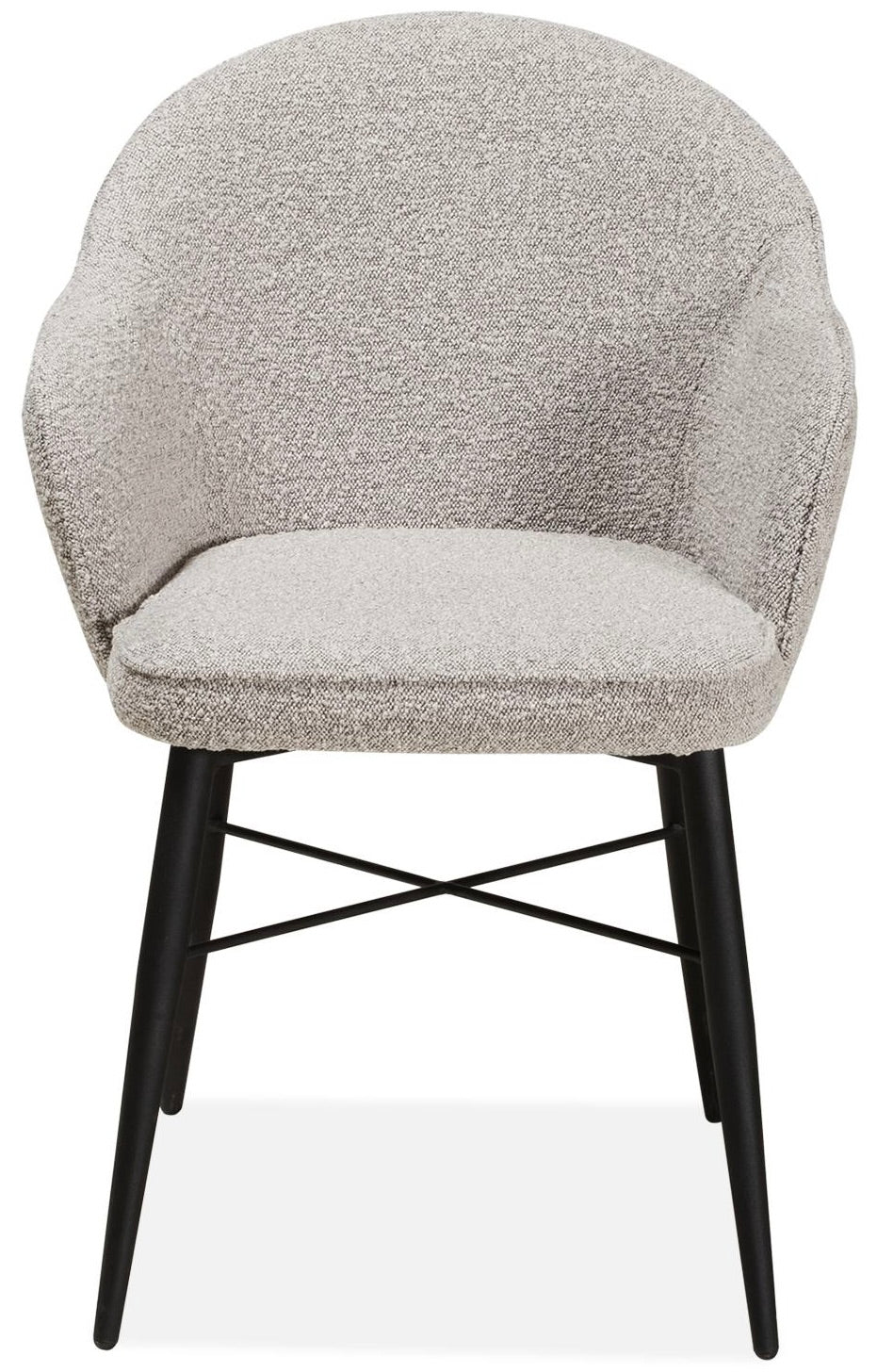 Armlehnen Stuhl Billy Teddy Stoff in 3 Farben weiß hellgrau anthrazit-grau