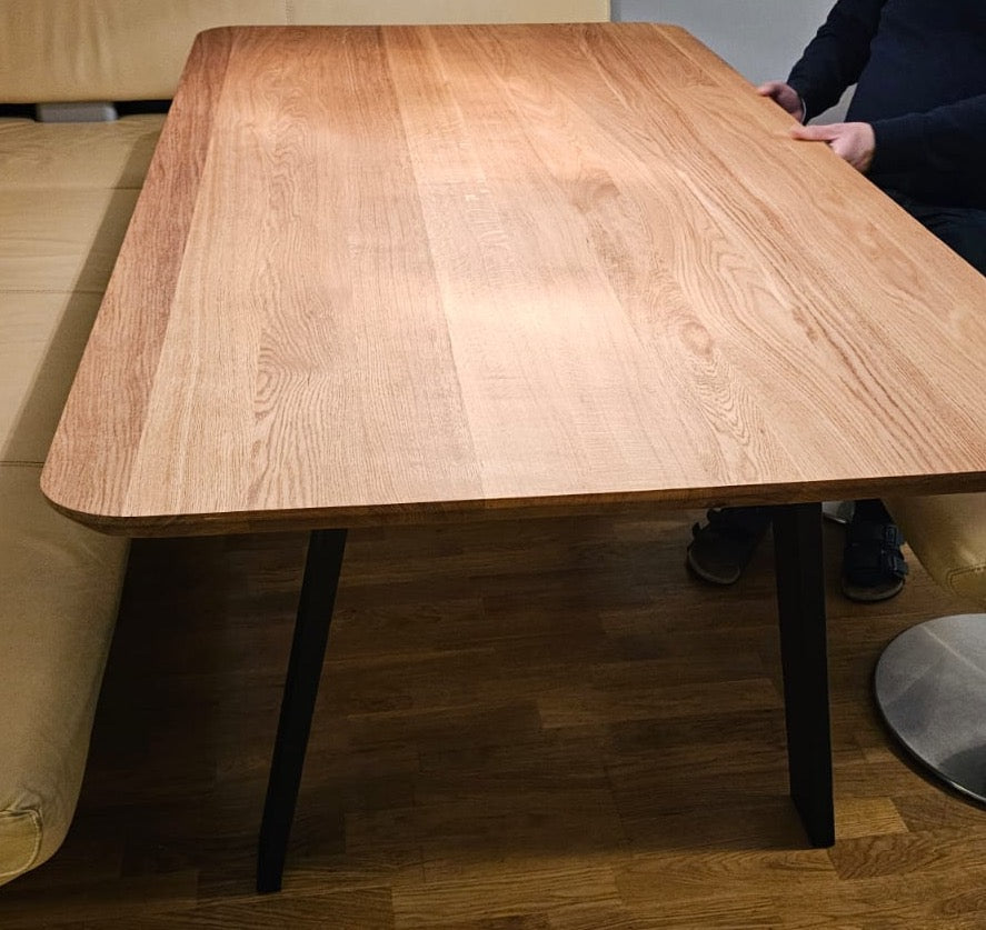 Metall Gestell N-Trapez Set schwarz Tischbeine für Tischplatten 2 Modelle