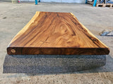 Plateau de table en bois de Suar massif Mammut 120 de long et 8 cm, huilé