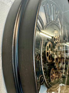 Wanduhr Zahnrad Berlin Zählwerk Animation schwarz 55 cm
