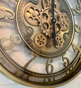 Horloge murale à engrenages Berlin avec mécanisme doré, 55 cm