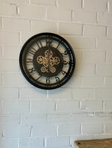 Wanduhr Zahnrad Berlin Zählwerk Animation schwarz 55 cm
