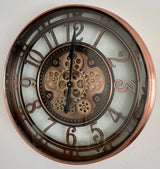 70 cm Wanduhr Zahnrad Berlin Zählwerk Animation Kupfer