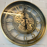 Horloge murale à engrenages Berlin avec mécanisme doré, 55 cm