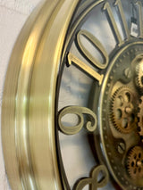 Horloge murale à engrenages Berlin avec mécanisme doré, 55 cm